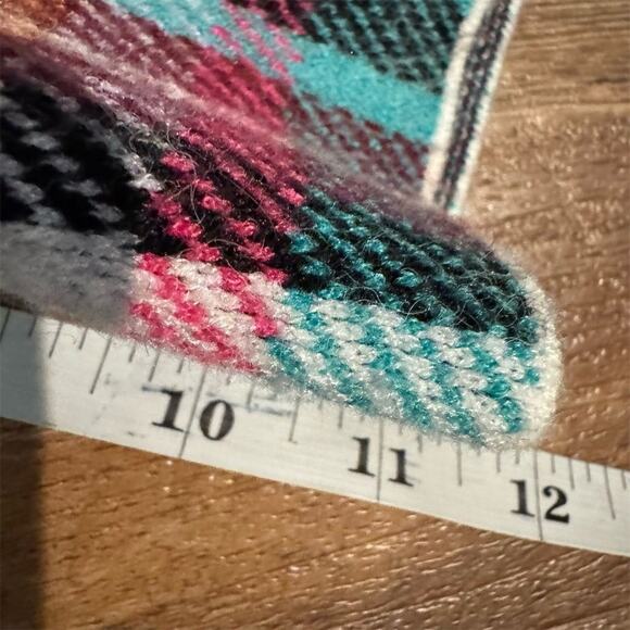 Anthropologie Rosetta Sweater Jacket Plaid M Office Career Boho Blazer Warm FLAW - Picture 12 of 12